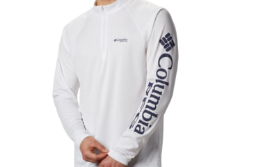 Image of Columbia Terminal Tackle 1/4 Zip Jacket - Mens, White, Nightshade, Small, 175682-101-S