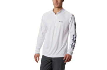 Image of Columbia Terminal Tackle 1/4 Zip Jacket - Mens, White, Nightshade, Small, 175682-101-S