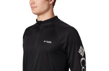 Image of Columbia Terminal Tackle 1/4 Zip Pullover - Mens, Black, Cool Grey Logo, Extra Large, 1756821011-XL