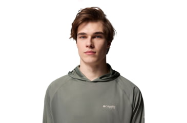 Image of Columbia Terminal Tackle Hoodie - Mens, Cypress/Dark Stone Logo, Extra Large, 1536171313-313-XL