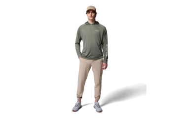 Image of Columbia Terminal Tackle Hoodie - Mens, Cypress/Dark Stone Logo, Extra Large, 1536171313-313-XL