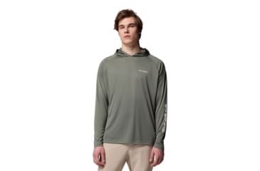 Image of Columbia Terminal Tackle Hoodie - Mens, Cypress/Dark Stone Logo, Extra Large, 1536171313-313-XL