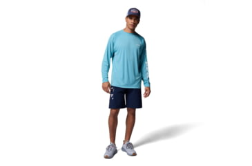 Image of Columbia Terminal Tackle Long Sleeve Shirt - Mens, Vintage Blue/White Logo, Small, 1388261485-485-S