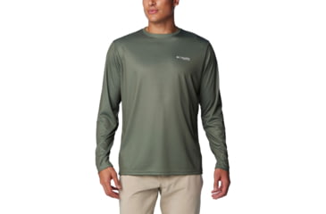 Image of Columbia Terminal Tackle PFG Fish Flag Long Sleeve - Mens, Cypress/Cool Grey Bass Lures, 2XL, 1872661318-318-XXL