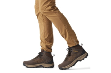 Image of Columbia Transverse Hike Waterproof Shoes - Mens, Cordovan/Golden Yellow, 9, 2067401-231-9
