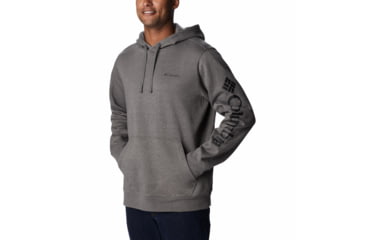 Image of Columbia Trek Hoodie - Mens, Charcoal Heather/CSC Sleeve Logo, Extra Large, 1957911a