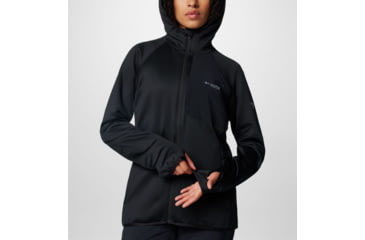 Image of Columbia Triple Canyon Grid Fleece Hooded FZ Jacket - Womens, Black, Large, 2085181010-L