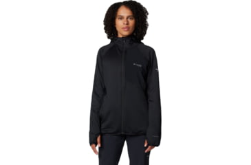 Image of Columbia Triple Canyon Grid Fleece Hooded FZ Jacket - Womens, Black, Large, 2085181010-L