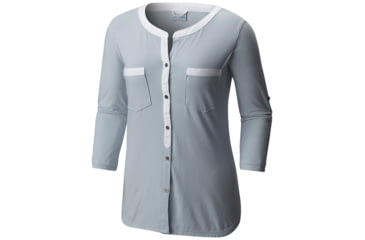 Image of Columbia Vista Hills Henley - Women's-Cirrus Grey-Medium