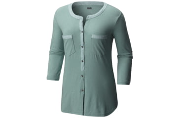 Image of Columbia Vista Hills Henley - Women's-Dusty Green-Small