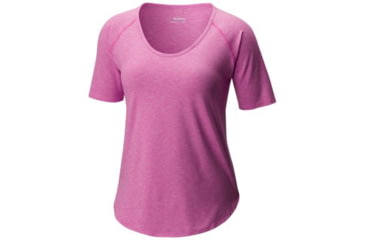 Image of Columbia Wander More Short Sleeve Tee - Womens, Bright Lavender Heather, S, 1789661547S