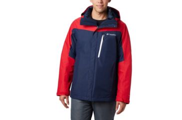 Image of Columbia Whirlibird IV Interchange Jacket - Mens, Collegiate Navy, Mountain Red, Extra Large, 1866751464-XL