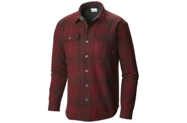 Image of Columbia Windward III Shirt - Men's-Red Element Plaid-Small