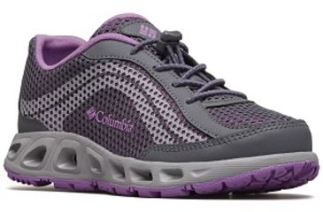 Image of Columbia Youth Drainmaker IV Boat Shoes, Graphite/Northern Lights, Medium, 5, 1826921054-5