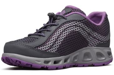 Image of Columbia Youth Drainmaker IV Boat Shoes, Graphite/Northern Lights, Medium, 5, 1826921054-5