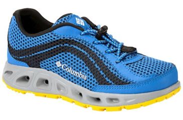 Image of Columbia Youth Drainmaker IV Boat Shoes, Stormy Blue/Deep Yellow, Medium, 5, 1826921426-5