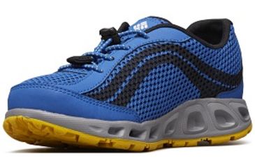 Image of Columbia Youth Drainmaker IV Boat Shoes, Stormy Blue/Deep Yellow, Medium, 5, 1826921426-5