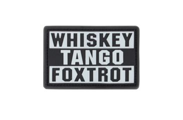 Image of Condor Outdoor Whiskey Foxtrot PVC Patch 6Pcs/Pack, Graphite, 181007-018