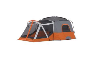 Image of Core Equipment 11 Person Cabin Tent w/ Screen Room, Orange/Gray, 17 x 12 ft, 40035