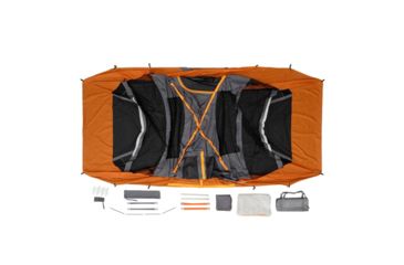 Image of Core Equipment 11 Person Extended Dome Tent, Orange/Gray, 18 x 9 ft, 40081
