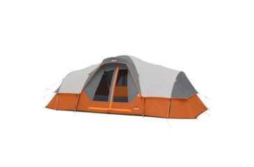 Image of Core Equipment 11 Person Extended Dome Tent, Orange/Gray, 18 x 9 ft, 40081