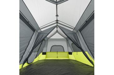 Image of Core Equipment 12 Person instant Cabin Tent with Double Awning, Green/Gray, 18 x 10 ft, 40061