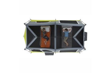 Image of Core Equipment 12 Person instant Cabin Tent with Double Awning, Green/Gray, 18 x 10 ft, 40061
