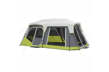 Image of Core Equipment 12 Person instant Cabin Tent with Double Awning, Green/Gray, 18 x 10 ft, 40061