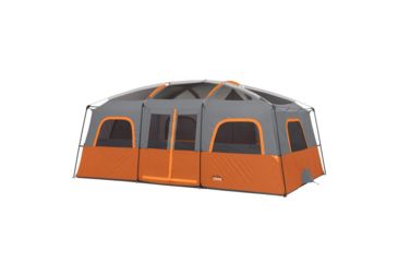 Image of Core Equipment 12 Person Straight Wall Tent, Orange/Gray, 16 x 11 ft, 40082