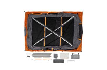 Image of Core Equipment 12 Person Straight Wall Tent, Orange/Gray, 16 x 11 ft, 40082