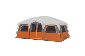 Image of Core Equipment 12 Person Straight Wall Tent, Orange/Gray, 16 x 11 ft, 40082