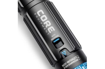 Image of Core Equipment 1500 Lumen Rechargeable Flashlight with Auto-Brightness, Gray, 2 x 2 x 9.8 in, 40076