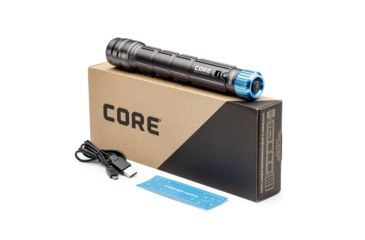 Image of Core Equipment 1500 Lumen Rechargeable Flashlight with Auto-Brightness, Gray, 2 x 2 x 9.8 in, 40076
