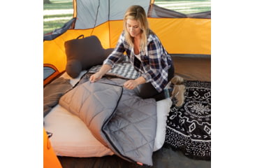 Image of Core Equipment 20 Deg Oversized Sleeping Bag, Grey, Extra Large, 40024