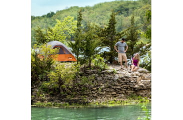Image of Core Equipment 4-Person Dome Tent, Orange, 40002
