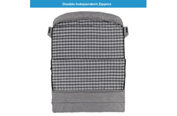 Image of Core Equipment 40 Queen Cool Climate Sleeping Bag, Grey, 40110