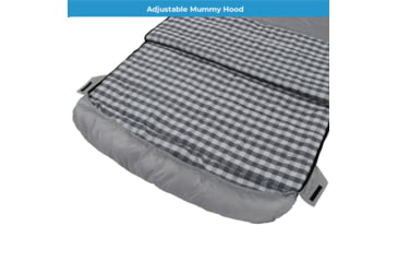 Image of Core Equipment 40 Queen Cool Climate Sleeping Bag, Grey, 40110