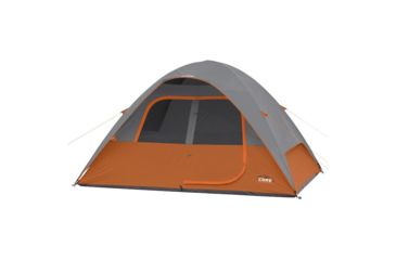 Image of Core Equipment 6 Person Dome Tent, Orange/Gray, 11 x 9 ft, 40003