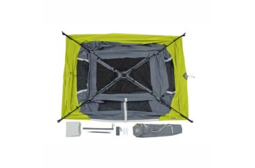 Image of Core Equipment 6 Person Instant Cabin Tent with Awning, Green/Gray, 11 x 9 ft, 40059
