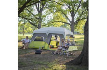 Image of Core Equipment 9 Person Instant Cabin Tent, Green/Gray, 14 x 9 ft, 40008