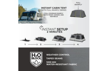 Image of Core Equipment 9 Person Instant Cabin Tent w/ Full Fly, Grey, 40217