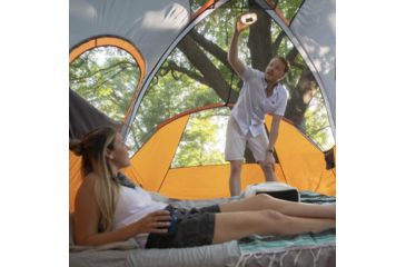 Image of Core Equipment 9 Person Modified Dome Tent, Orange/Gray, 16 x 9 ft, 40004