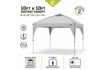 Image of Core Equipment Instant Canopy, Gray, 10x10 ft, 40017
