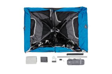 Image of Core Equipment Lighted 10 Person Instant Cabin Tent w/Screen Room, Green/Gray, 14 x 14.5 ft, 40063