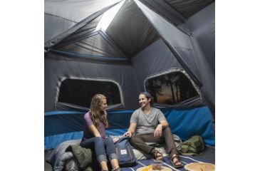 Image of Core Equipment Lighted 10 Person Instant Cabin Tent w/Screen Room, Green/Gray, 14 x 14.5 ft, 40063