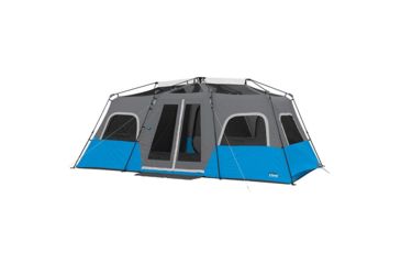 Image of Core Equipment Lighted 12 Person Instant Cabin Tent, Blue/Gray, 18 x 10 ft, 40064