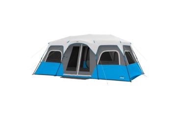 Image of Core Equipment Lighted 12 Person Instant Cabin Tent, Blue/Gray, 18 x 10 ft, 40064
