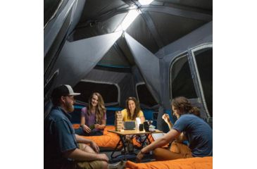 Image of Core Equipment Lighted 12 Person Instant Cabin Tent, Blue/Gray, 18 x 10 ft, 40064