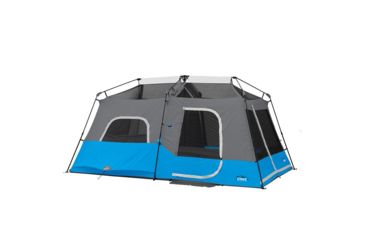 Image of Core Equipment Lighted 9 Person Instant Cabin Tent, Blue, 14 x 9 ft, 40062