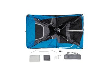 Image of Core Equipment Lighted 9 Person Instant Cabin Tent, Blue, 14 x 9 ft, 40062